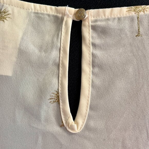 WESTMOON Cream Cap Sleeve Blouse Size Medium - Picture 6 of 11